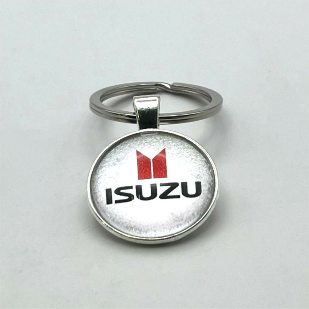 Glass & Metal Keyring - Isuzu