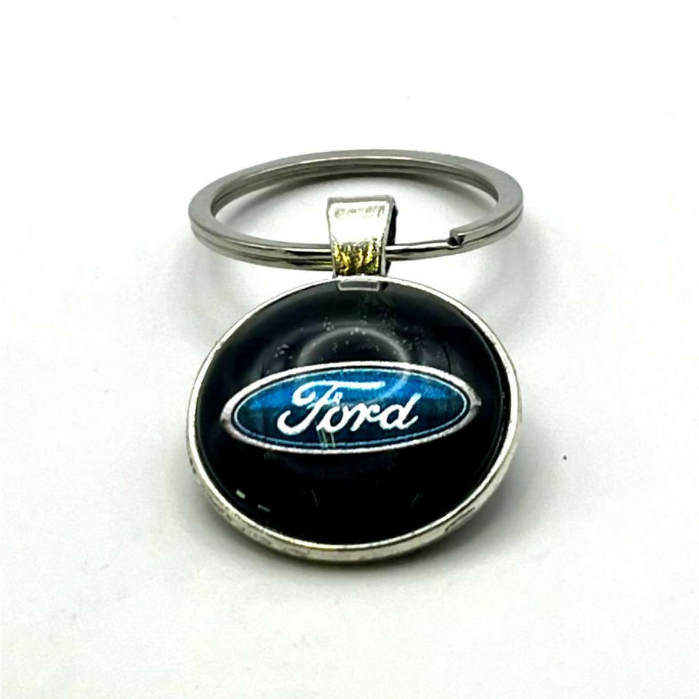 Glass & Metal Keyring - Ford