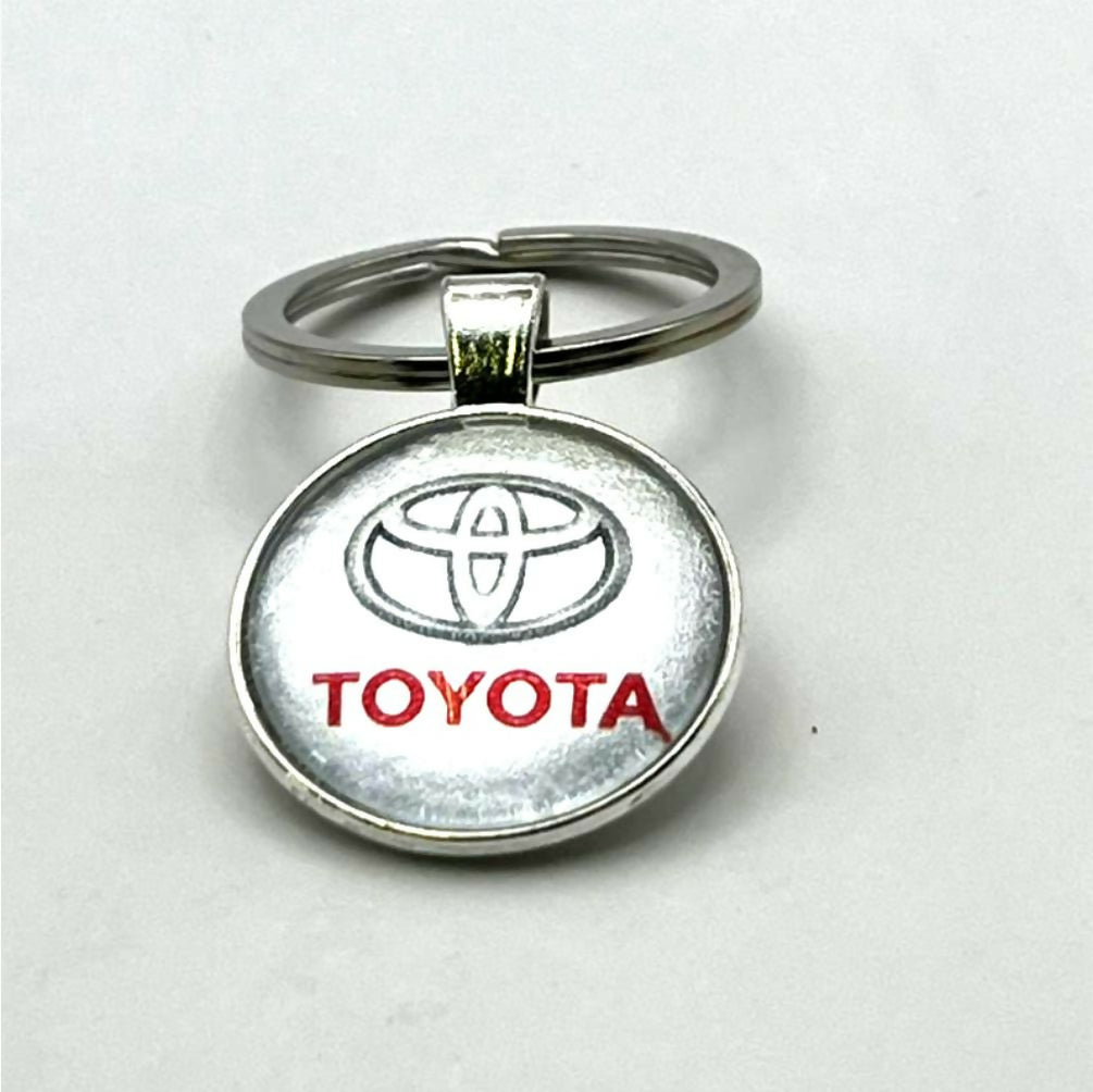 Glass & Metal Keyring - Toyota