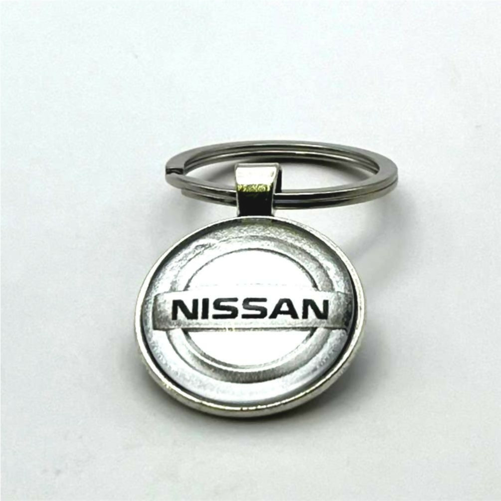 Glass & Metal Keyring - Nissan