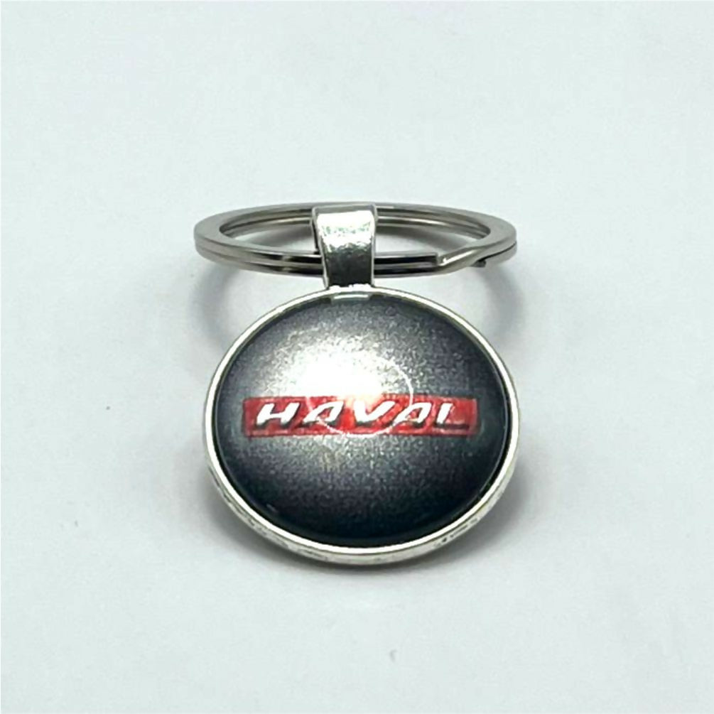 Glass & Metal Keyring - Haval
