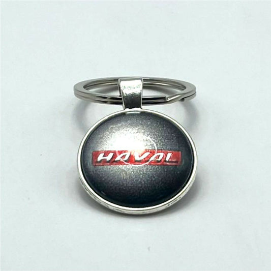 Glass & Metal Keyring - Haval