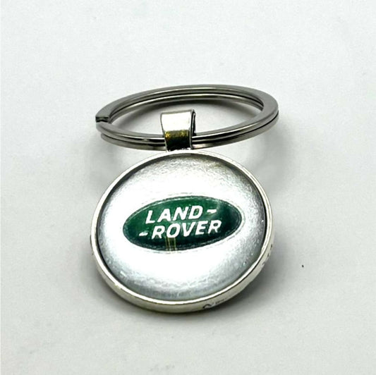Glass & Metal Keyring - Land Rover