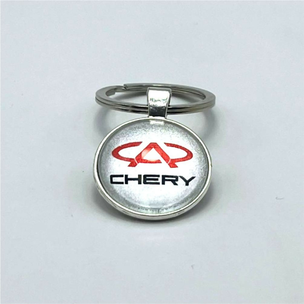 Glass & Metal Keyring - Chery